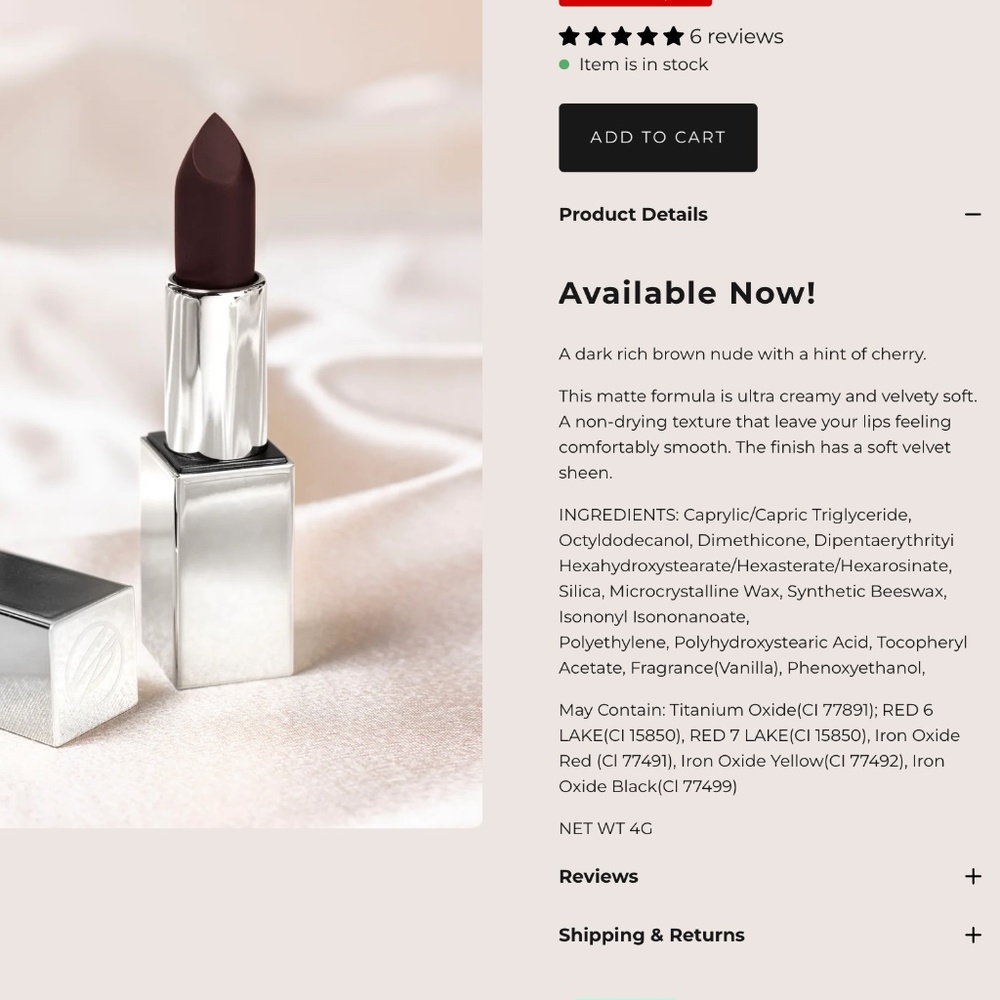 Cosmic beauty velvet matte lipstick